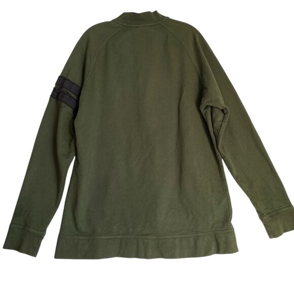 Y2K Blac Label Sweatshirt Full Zip Women's 2X Olive Green Embroidered Metal Punk - Picture 2 of 9